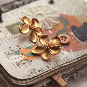 Flower Bridal Earrings, Sweet flower For Women Elegant Cherry Blossom Stud